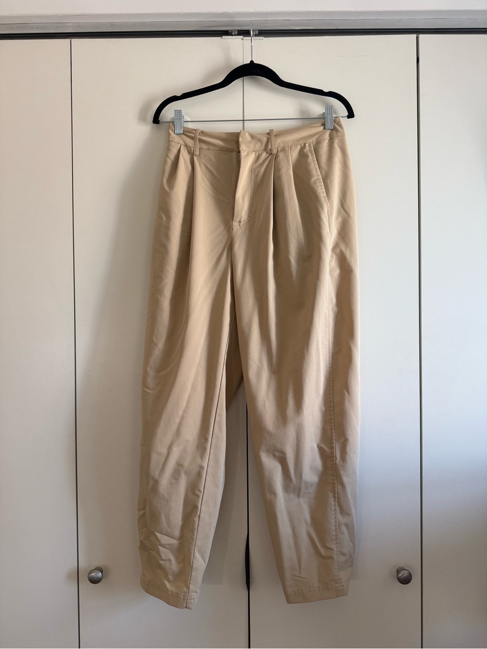 Free people barrel tan trousers